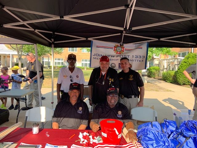 Commander Martin, Sr. Vice Commander Richardson, Jr. Vice Commander Gualario, Comrades Love and Sales attended Neptune's National Night Out Community Event on August 2, 2022. 